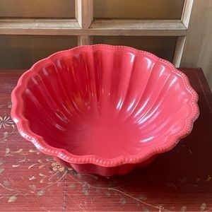 Vintage Cerutil Stoneware Large Scalloped Fluted
Serving Bowl Portugal 10.5*